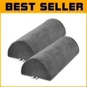 2 Pack Memory Foam Large Half Moon Bolster Pillow Set for Ultimate Body Support