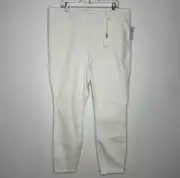 NWT Good American White Good Legs Cross Button High Waisted Skinny Jeans Size 20