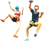 1/87 Rock Climbing Figures Resin Fairy Garden Layout Miniature Children Toys 2 Pieces
