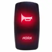 Red Illuminated Momentary Rocker Switch Horn RZR Teryx Maverick X3 Viking UTV