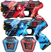 OSALON Laser Tag Guns Set of 2 with Digital LED Score Display Vest Multi-Functional Laser Tag Fun Indoor&Outdoor Toys for Kids Ages 6 7 8 9 10 11 12+ Years Old Boys Girls Teens Adults Birthday Gift