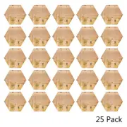 3" Hexagon Mirror Acrylic Rose Gold Pack of 25 Discs for Arts Crafts Plastic DIY