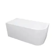 1500/1700*750/800*595mm INS ICBT Gloss White Oval Acrylic Freestanding Corner Back to Wall Bathtub