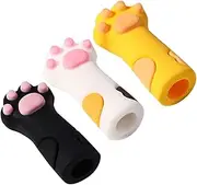 VICASKY 3 pcs Cat Paw Cuticle Nipper Cover Silicone Protective Scissors Sleeve for Nail Care Easy to Install Chic Design Random Colors Random Color