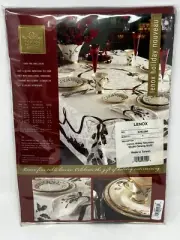 NEW Lenox 60” X 84” Rectangle Oblong Holiday Nouveau Christmas Tablecloth