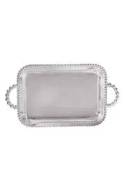 Mariposa Pearled Trim Large Service Tray