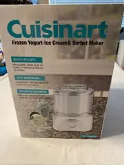 CUISINART 1 1/2 QT. Frozen Yogurt-Ice Cream & Sorbet Maker Model #CIM-22WPC