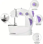 Mini Mechanical Sewing Machine Portable Electric 1/2 Pcs Of Double Line 2 Speeds