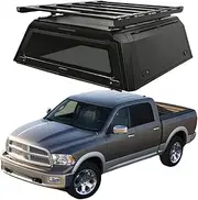 ATATNK Truck Topper Pickup Waterproof T Steel Car Truck Canopy Hardtop Rack On Top Pickup Camper Shells Bed Hard Top Compatible For Dodge Ram 1500/2500