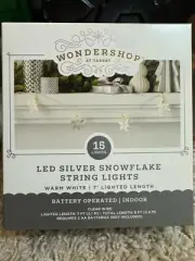 Target Wondershop Led Gold or Silver Snowflake Light Warm White Battery Operated