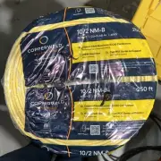 Wire 10/2 Whit Ground 600V 250Ft Copper-Clad Aluminum