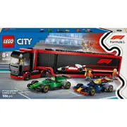 LEGO City F1 Truck with RB20 & AMR24 F1 Cars 60445