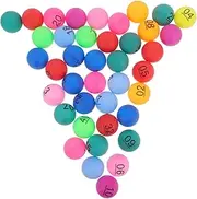 Kisangel Vibrant 1-40 Numbered Raffle Balls Plastic Bingo Game Balls for Parties Events and Carnivals Easy Sorting Fun