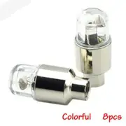 8pcs Colorful Car Auto Tire Wheel Valve Stem LED Cap Bicycle Tyre Night Light Lamp