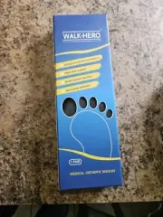 WALK-HERO Medical Orthotic Insoles Men 7 - 7.5 One Pair Plantar Fasciitis Flat