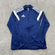Adidas ClimaCool Full Zip Up Track Jacket Youth Boy's Size YL Blue Long Sleeves