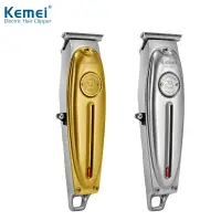 在飛比找蝦皮購物優惠-Kemei 專業理髮器全金屬男士電動無繩理髮器 0 毫米光頭