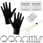 10-20Pcs/Set Body Piercing Kit Tools Needle Belly Tongue Eyebrow Nose Lip Rin SN