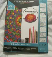 Prismacolor 25 pc Coloring Kit~Pencils Marker Blender Eraser Sharpener~New~LBDAA