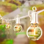 Brightown 25 Feet LED Outdoor String Lights with Shatterproof G40 Edison Bulbs,