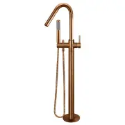 Round Freestanding Bath Spout &amp; Hand Shower