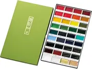 [Kuretake] Gansai Tambi 36 color set, watercolor paint for Artist and beginners of Art, Gouache, Sketch, Card Making, Crafts, Made in Japan, MC20/36V