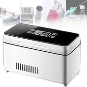 Insulin Cooler Refrigerated Box Medicine Refrigeration Case Portable Insulin Cooler Travel Case Small Drug Reefer Mini Car Refrigerator USB Charger LCD Display,Touchmodel-doublebattery
