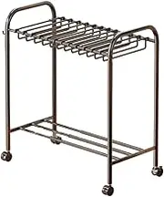 Fenteer Rolling Pants Trolley, Pants Rack Space Saving Retractable Movable Pants Storage Rack, Pants Storage Organizer for Room