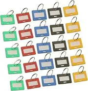 HOMSFOU 50pcs Number Tags Keychain Plastic Id Tags for Home Office Car Keys Key Ring Labels Coded System