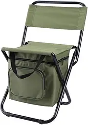 HPAMR Ice Pack Portable Outdoor Folding Chair - Camping and Mountaineering Chair With Storage Bag, Backrest, and Insulation Function - 3 in 1 Leisure Fishing Chair