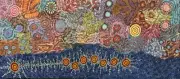Michelle Possum Nungarrayi, Aboriginal Art 198cm X 88cm COA Supplied