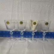 Princess House 752 Lead Crystal Stemware 5.5" tall 2.5" wide, set of 4