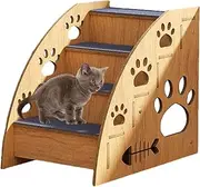 Pet Stairs for Easy Climbing | Non-Slip Wooden Dog Step Ladder | Adjustable Pet Ramp | Indoor Pet Stairs for Small & Large Pets | Stable & Secure Dog Stair Gate for Safe Pet Movement