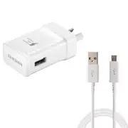 Genuine Samsung Fast Wall Charger Adapter & Micro USB Cable Cord Galaxy S6 S7