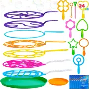 JOYIN Bubble Wands Set, Giant Bubble Wands Toy Set Large Bubble Wands with Tr...