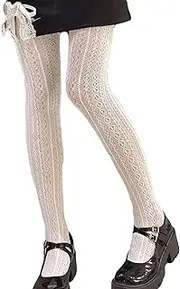 [ZPLxi] Women's Fishnet Knitted Tights Patterned Stockings Transparent Pantyhose Sexy High-Waist Lace Leggings