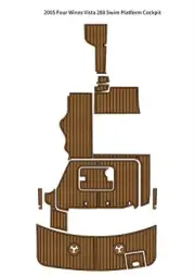 2005 Four Winns Vista 288 Swim Platform Cockpit Pad Boat EVA Teak Deck Floor Mat