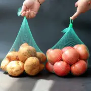 10pcs Reusable Mesh Bag Fruit Vegetable Onion Hanging Bag Kitchen Storage Bag