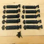 10 IRON FLAT SLIDING LOCKS CABINET DOOR CUPBOARD BOLT SLIDE LATCH BARN BLACK
