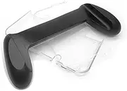 Custom Black for New 3DSXL Hand Grips + Protective Crystal Cover, for New 3DS New3DSXL 3DSLL Handheld Console, Ultra-Light Nonslip Gaming Handle/Scratch-proof Split Clear Protection Shells
