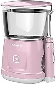 FREEZYMAN Water Flosser for Teeth Cordless Oral Irrigator 5 Cleaning Modes 4Jet Tips 1000ml USB Rechargeable Portable Water Dental Flosser for Travel (Color : Pink)