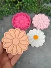 Daisy Cookie Cutter and Fondant Embosser Stamp Set - Twelve Petal Flower