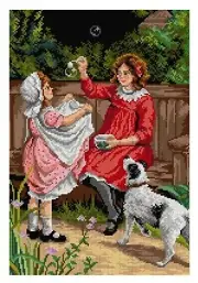 "Bubbles" Printed Canvas for Cross Stitch Tapestry Gobelin 3298