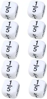 ifundom 10pcs Fractional Learning Dices Educational Dice Toys Math Game Props for Boys and Girls and Friends