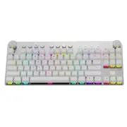 MK11 87 Keys Wireless bluetooth RGB Backlit Blue Switch Mechanical Gaming Keyboard for E-sport PC Laptop WHITE COLOR