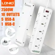 Outlet Plugs Power Strip Usb Cable Network Filter Surge Socket Charger Adapter