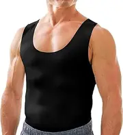 [Esteem Apparel] Mens Compression Shirt for Chest and Body Shaper Belly Slimming Shapewear Undershirt Tank Top for Men