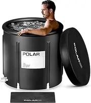 Polar15 Ice Bath Tub for Athletes - Portable Cold Plunge Pool - Durable, Waterproof, Tear-Resistant Ice Bath for Muscle Recovery (Black, 99)