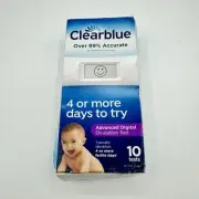 Clearblue Advanced Digital Ovulation Test 10 Count Exp - 2/28/26 Box Damaged