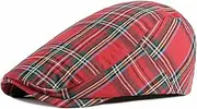 [Generic] Men's Beret Hat Spring and Summer Beret Women's Checkered Duck Tongue Cap Men's Sun Hat Casual Plaid Forward Cap